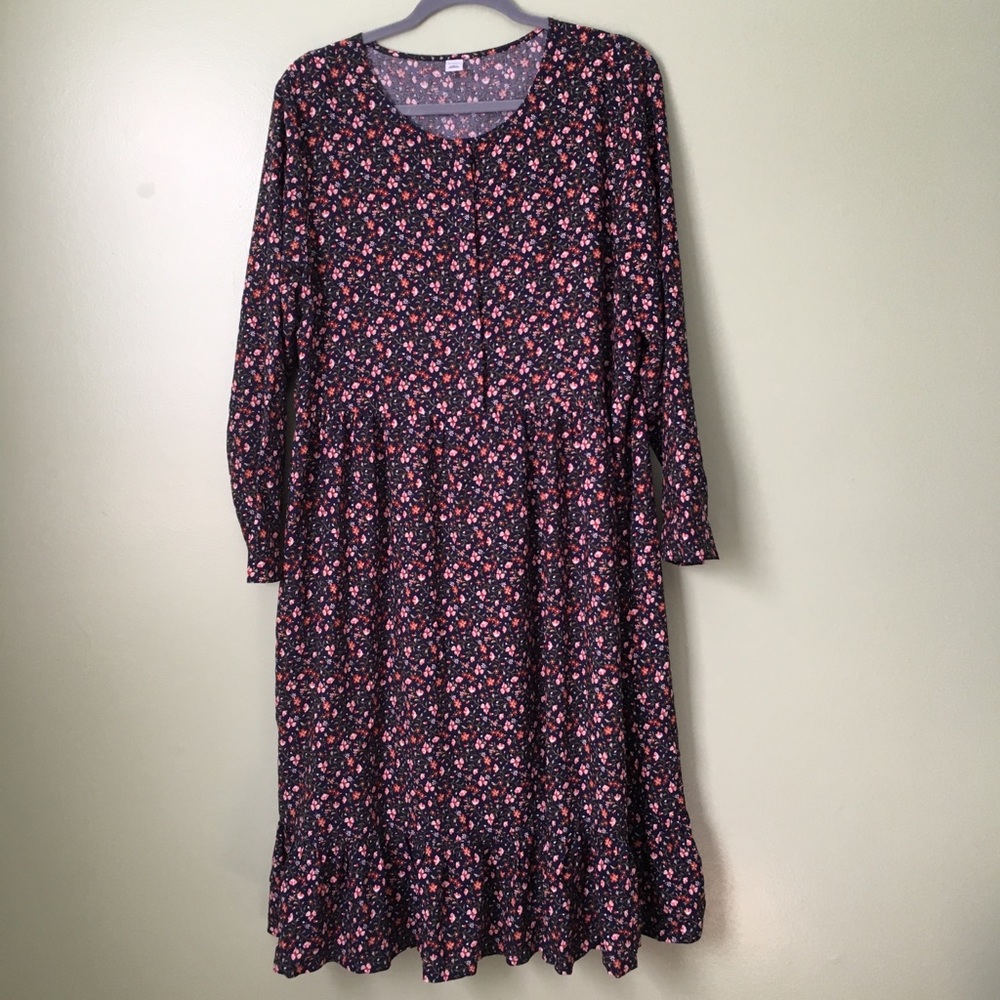 Old navy floral navy blue dress